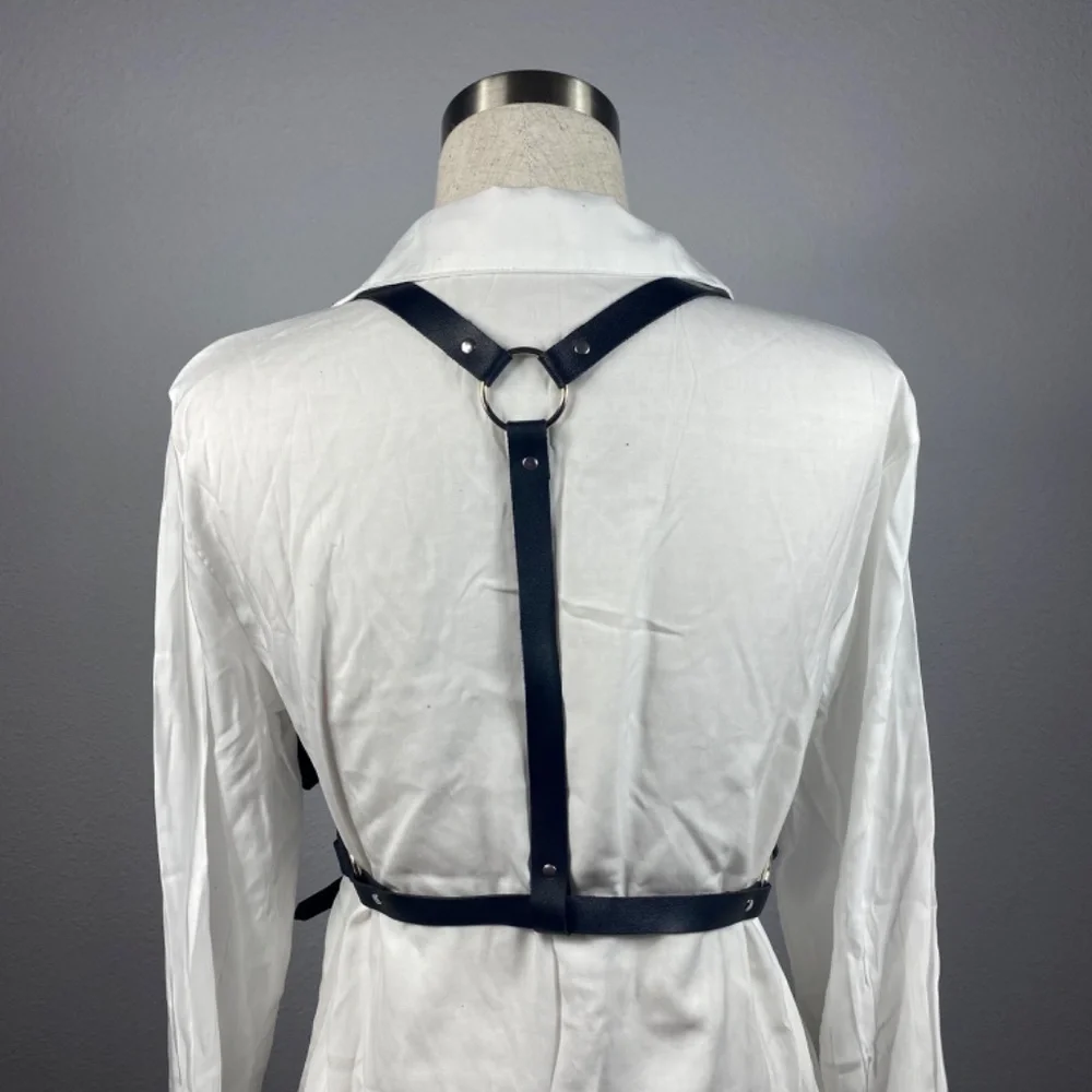 Fashion Black Leather Harness Belt - Picture 8 of 9